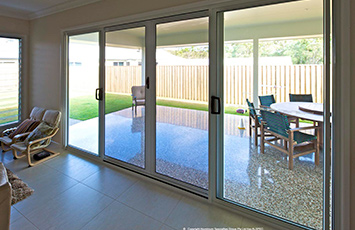 newly installed sliding doors with flyscreen gold coast australia