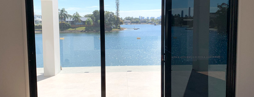 Gold Coast Security Screens installation maintenance - tripple sliding door with security screen
